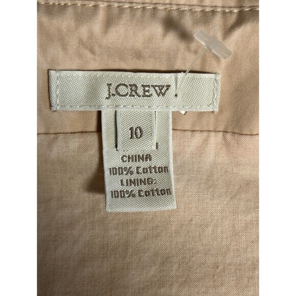 J. CREW Peach Sleeveless Dress Knee Length Ruffled 10 City Vibes Coastal Chic - Picture 6 of 6
